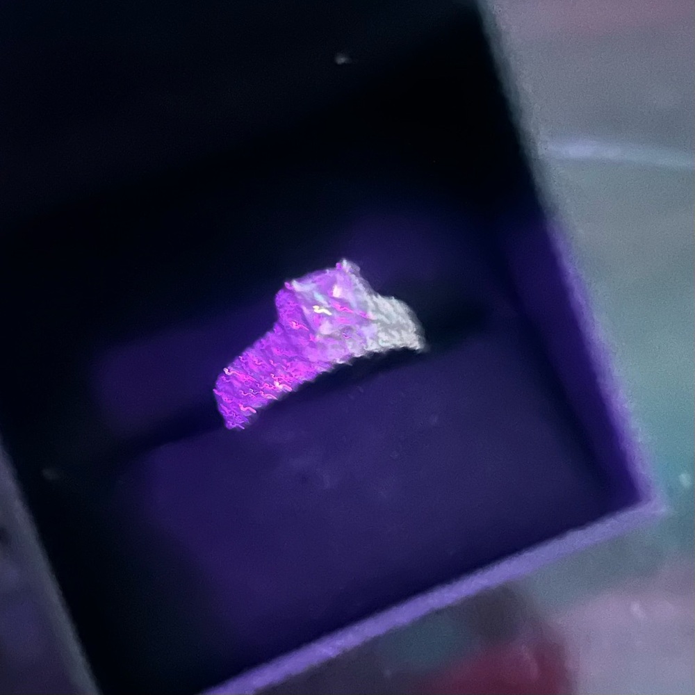 *DEAL* 2.5 CT princess Cut natrual white gold Engagement Ring Size 6-7